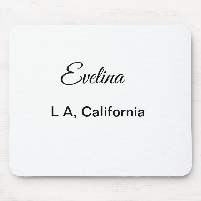 Mousepad Lugar de texto simples e mínimo adicione seu nome  (Frente)