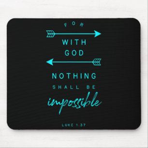 Mousepad Luke 137 com Deus - Bíblia Impossível - Versa Cita