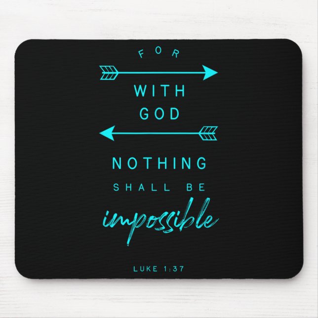 Mousepad Luke 137 com Deus - Bíblia Impossível - Versa Cita (Frente)