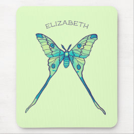 Mousepad Luna mariposa borboleta inseto verde nome