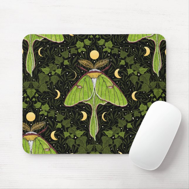 Mousepad Luna-mariposa, fases luas e barraca-mariposa 2 (Com mouse)