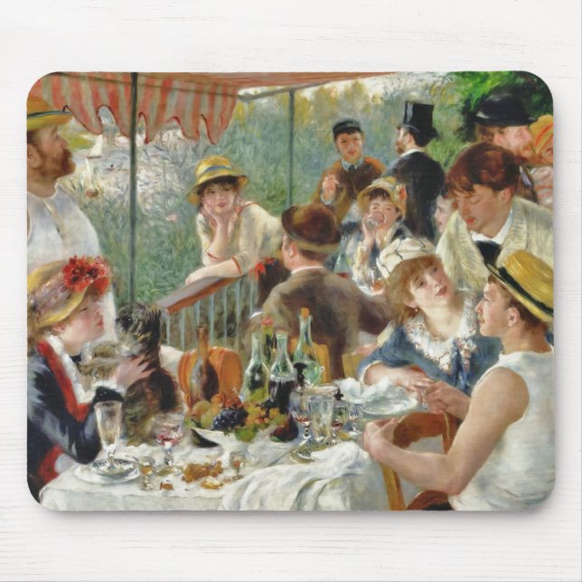 Mousepad Luncheon do Partido Barco Vintage Renoir (Frente)