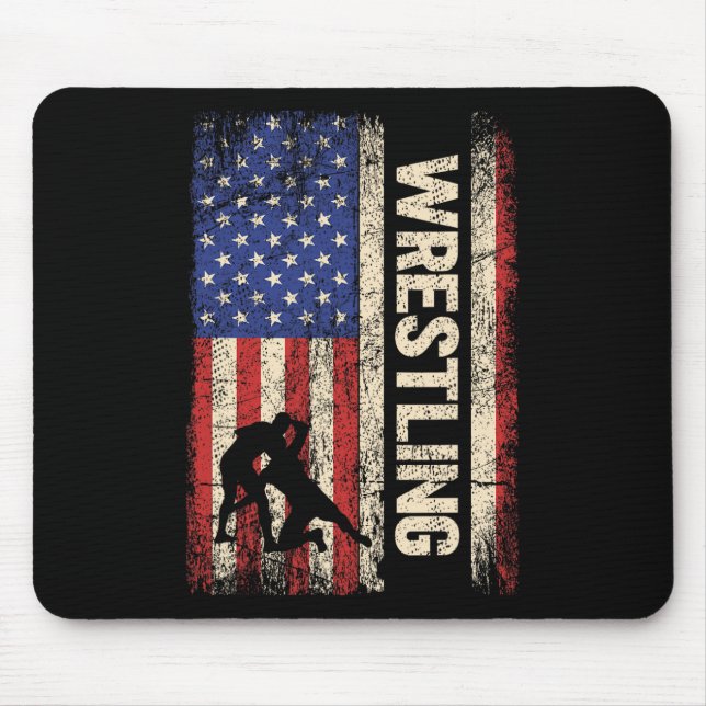 Mousepad Luta Americana Bandeira Camisa 4 de J (Frente)