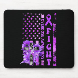 Mousepad Luta contra a bandeira dos EUA Sobredosagem cristã