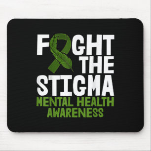 Mousepad Luta Contra A Fita Verde Estigma Camisa Saúde Ment
