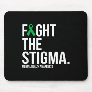 Mousepad Luta Contra A Saúde Mental Da Fita Verde Estigma
