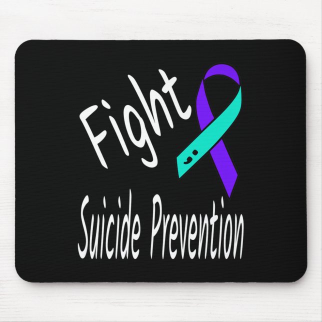 Mousepad Luta contra o suicídio Fita de frita e entrelinhas (Frente)