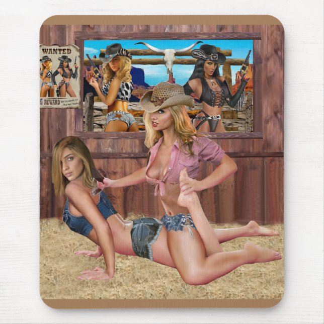 MOUSEPAD LUTA COWGIR CATFIGHT (Frente)