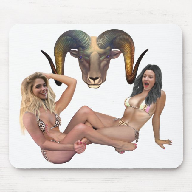 MOUSEPAD LUTA DE COÇAS FEMININA DE ÁRIES (Frente)