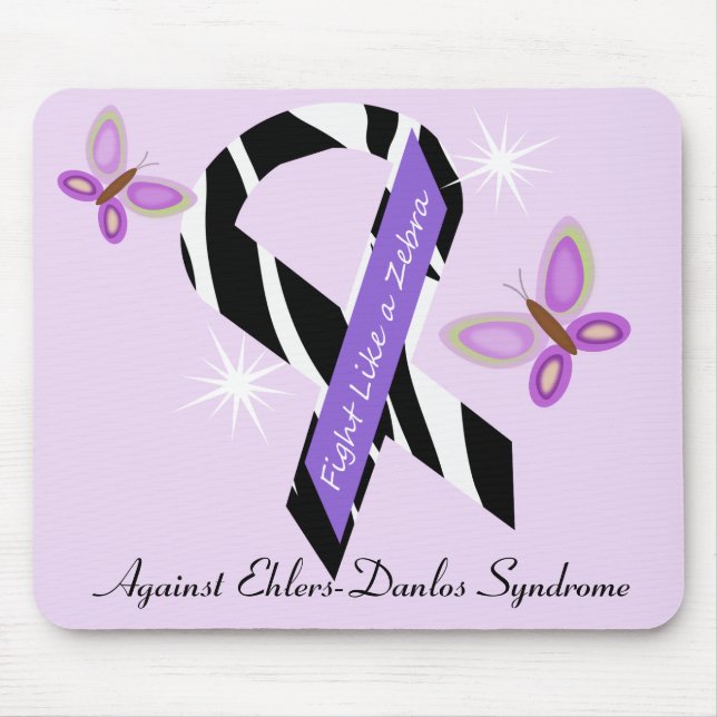 Mousepad Luta de Ehlers-Danlos EDS como uma zebra (Frente)