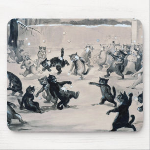 Mousepad Luta de Gatos Snowball, Louis Wain