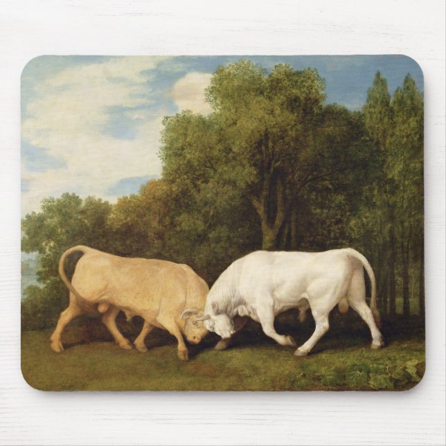 Mousepad Luta de touros de George Stubbs |, 1786 (óleo no (Frente)