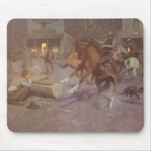 Mousepad Luta no Roundup Saloon por Bill Gollings