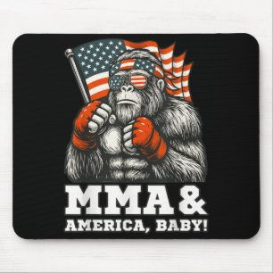 Mousepad lutador de MMA Bigfoot EUA Bandeira Patriótica Ame