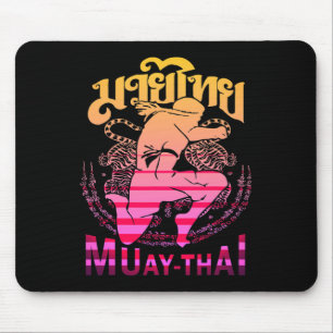Mousepad Lutador de Muay Thai Vintage Tailândia Boxe Tailan