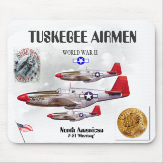 Mousepad Lutador dos AVIADORES -301st de TUSKEGEE quadrado.