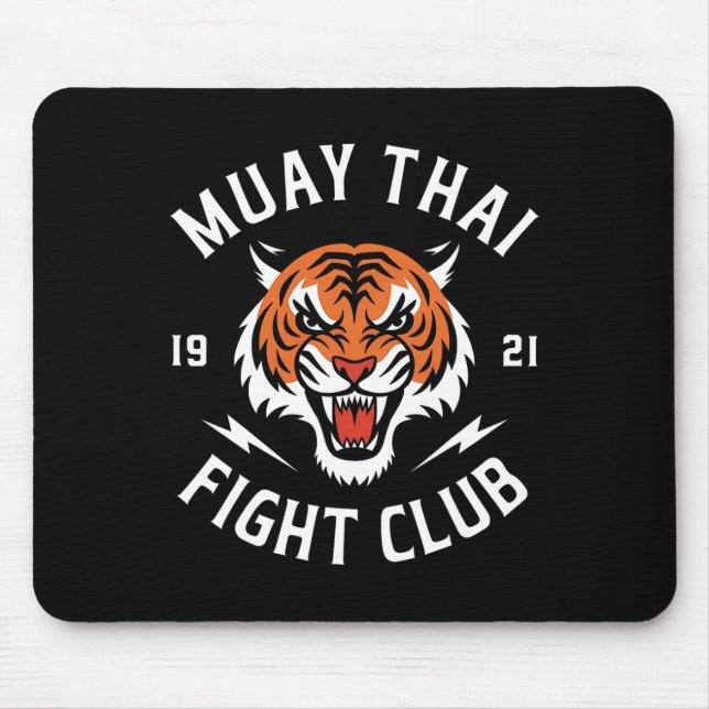 Mousepad Lutadores de Muay Thai Tiger Kickboxing Thaiboxi (Frente)
