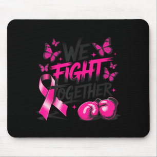 Mousepad Lutamos Juntas Luvas de Lutador Câncer de Mama C