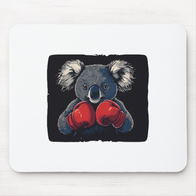 Mousepad Lutar À Noite Com O Urso Koala Em Luvas (Frente)