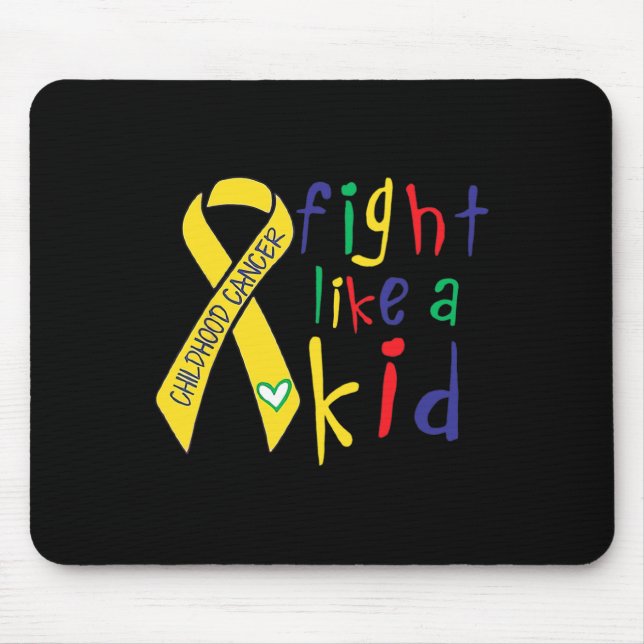 Mousepad Lutar Como uma Fita Dourada Kid Conscientização do (Frente)