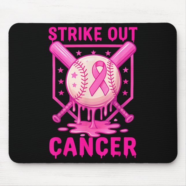 Mousepad Lutar Contra o Câncer de Mama Conscientização Beis (Frente)