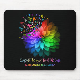 Mousepad Lutar Contra O Cancer Em Todas As Cores Espalhar A