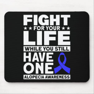 Mousepad Lute Pela Sua Vida Apoie A Alopecia E A Rib Da Con
