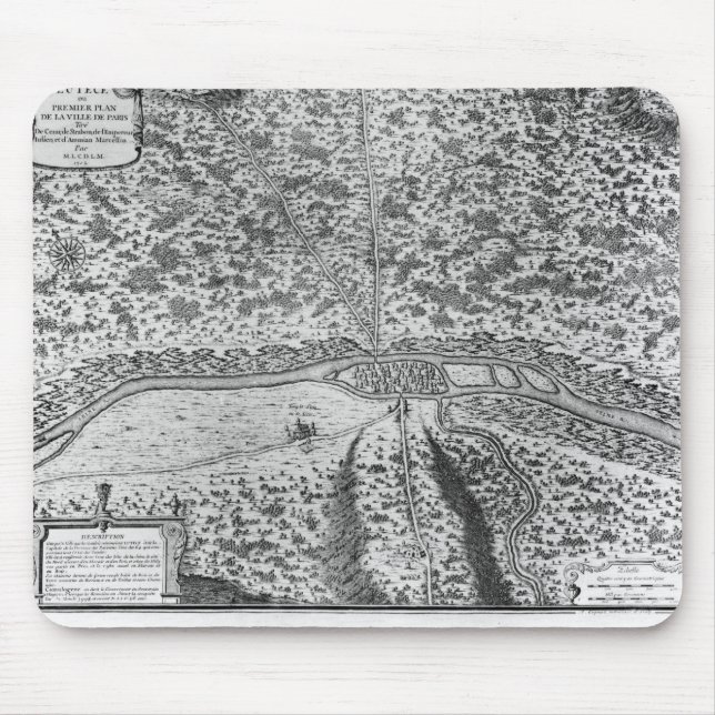 Mousepad Lutetia ou o primeiro plano de Paris (Frente)