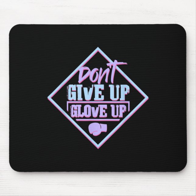 Mousepad Luva Para Ringue de Boxe Fitness - Eu Amo Kickboxi (Frente)