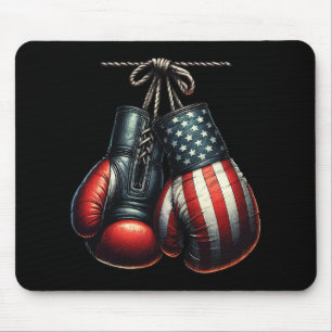 Mousepad Luvas de Boxe com Bandeira dos EUA para Treino de