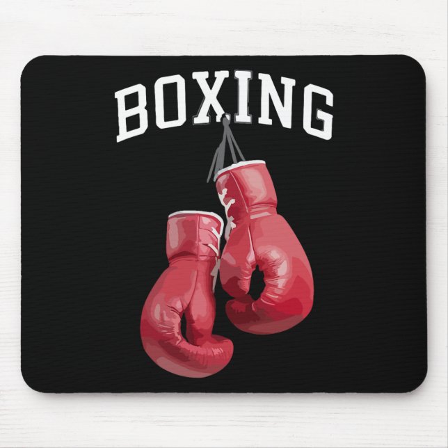 Mousepad Luvas de Boxe Destacadas Amante de Boxe Kickboxing (Frente)
