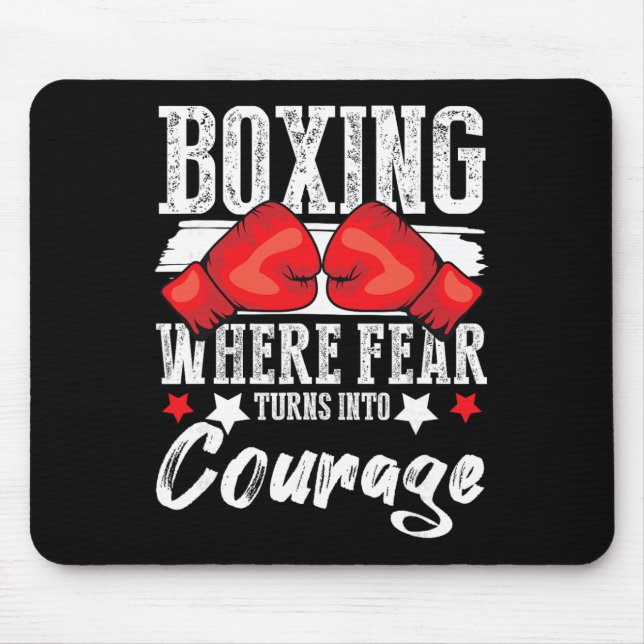 Mousepad Luvas de Boxe G de Kickboxing de Boxe Shadow Boxin (Frente)