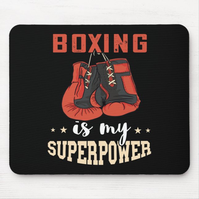 Mousepad Luvas de Boxe Superpotência Boxe Kickboxer Kickbox (Frente)