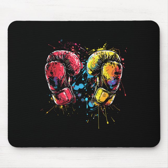 Mousepad Luvas de Kickboxing Splotch Artista Marcial (Frente)