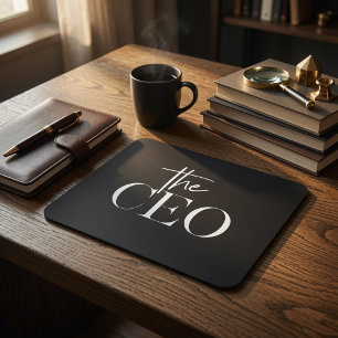 Mousepad Luxo CEO Moderno Minimalista Preto Escritório
