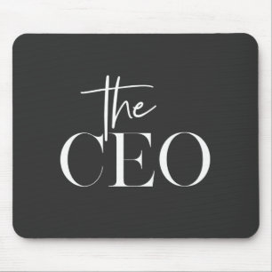 Mousepad Luxo CEO Moderno Minimalista Preto Escritório