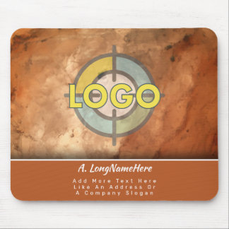Mousepad Luxo Marrom Laranja Executivo Escritório