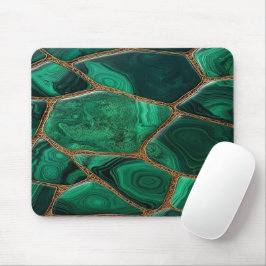 Mousepad Luxury Emerald Malachite Green Marble Abstract