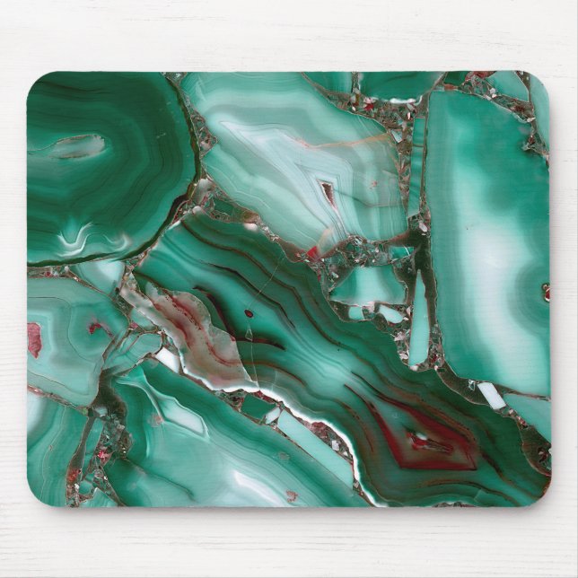 Mousepad Luxury Malachite Gemstone Agate Marble (Frente)