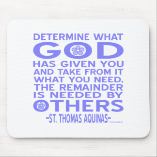 Mousepad Luz Azul de Deus Dado por Tomás de Aquino