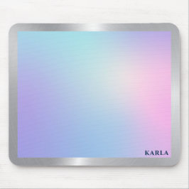 Mousepad Luz cor-de-rosa e azul, cinza prateada