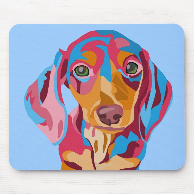 Mousepad Luz - Dachshund azul (Frente)
