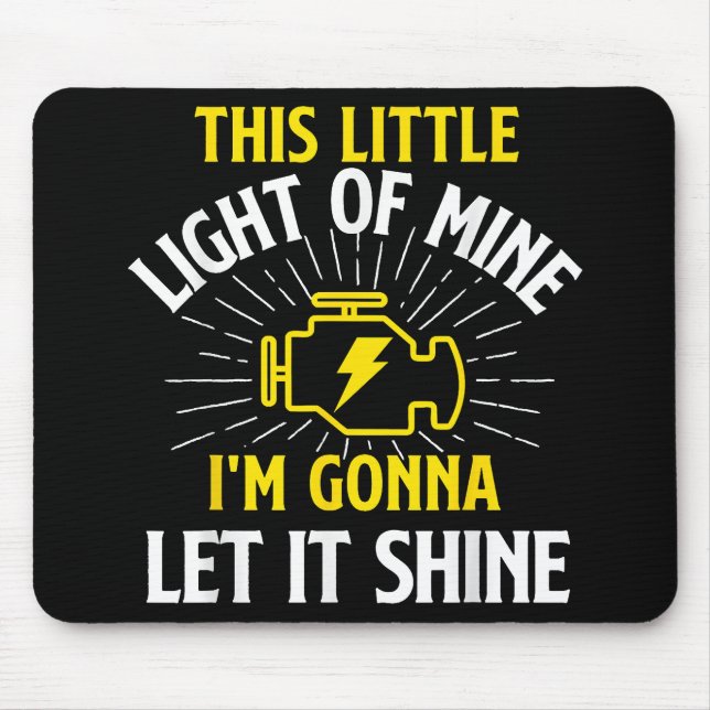 Mousepad Luz de Controle do Motor - Car Guy Mecânico Automo (Frente)
