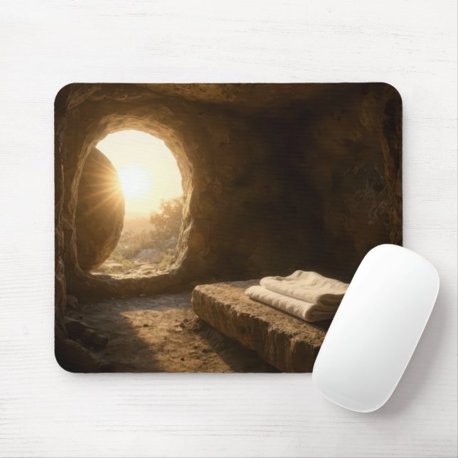 Mousepad Luz de Páscoa Em um Túmulo Vazio (Com mouse)