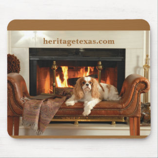 Mousepad Luz do tapete do rato do cão da herança - marrom