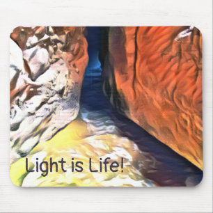 Mousepad Luz no Fim de um Crevasse na Costa
