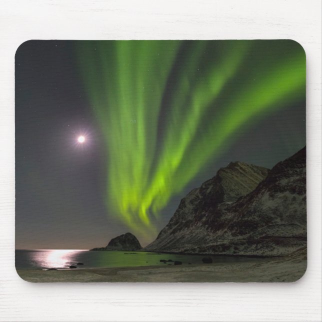 Mousepad Luz norteS | Ilha Haukland Beach (Frente)