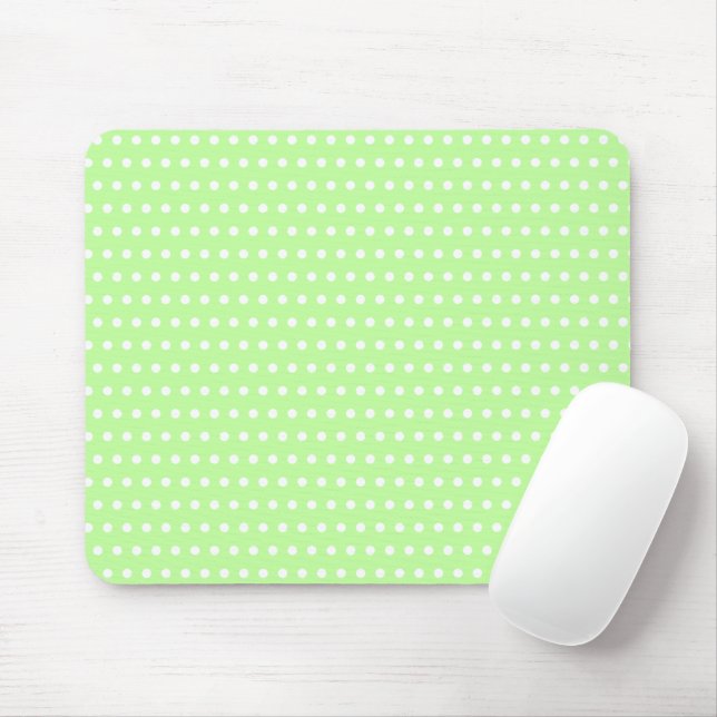 Mousepad Luz Verde Com Pequenas Bolinhas Brancas (Com mouse)