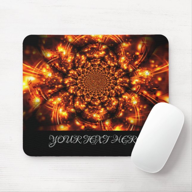 Mousepad Luzes brilhantes Douradas (Com mouse)