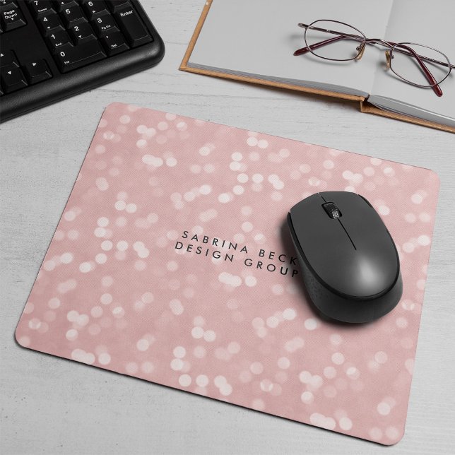 Mousepad Luzes cor-de-rosa | Personalizado (Criador carregado)